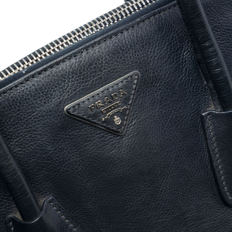 Glace Calf Twin Pocket Double Handle Satchel - Image 5