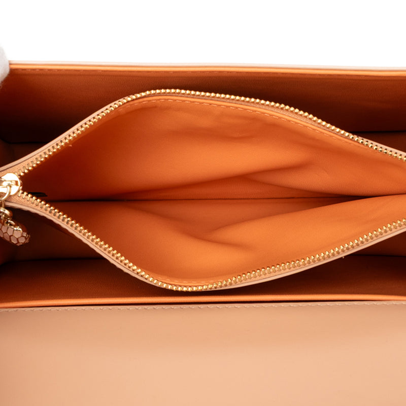 Medium Laser Cut Calfskin Diamond Blast Sunshine Serpenti Forever Shoulder Bag - Image 4