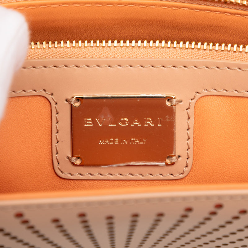 Medium Laser Cut Calfskin Diamond Blast Sunshine Serpenti Forever Shoulder Bag - Image 5