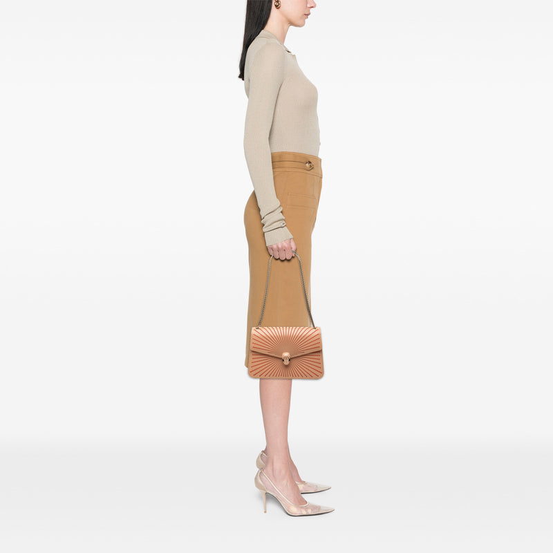 Medium Laser Cut Calfskin Diamond Blast Sunshine Serpenti Forever Shoulder Bag - Image 6