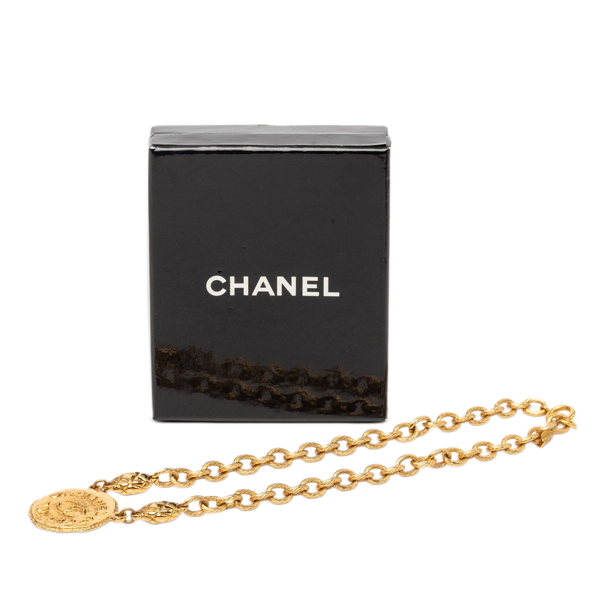 CC Gold Plated Round Pendant Necklace - Image 7
