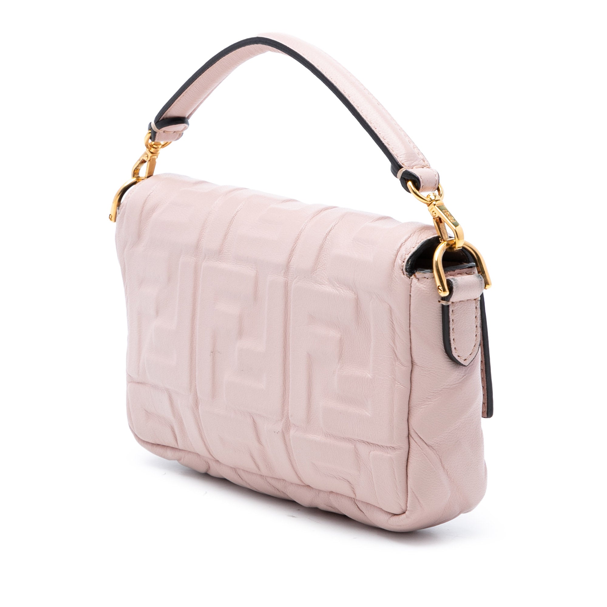 Mini Zucca Embossed Leather Baguette Satchel - Image 2