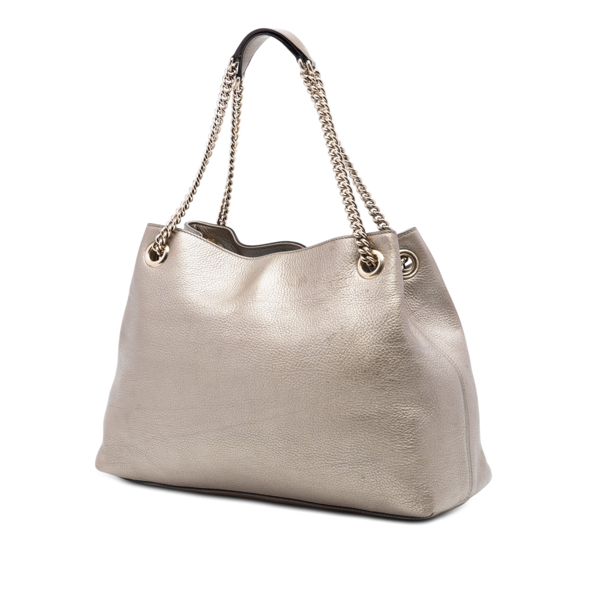 Medium Metallic Calfskin Soho Chain Tote - Image 2