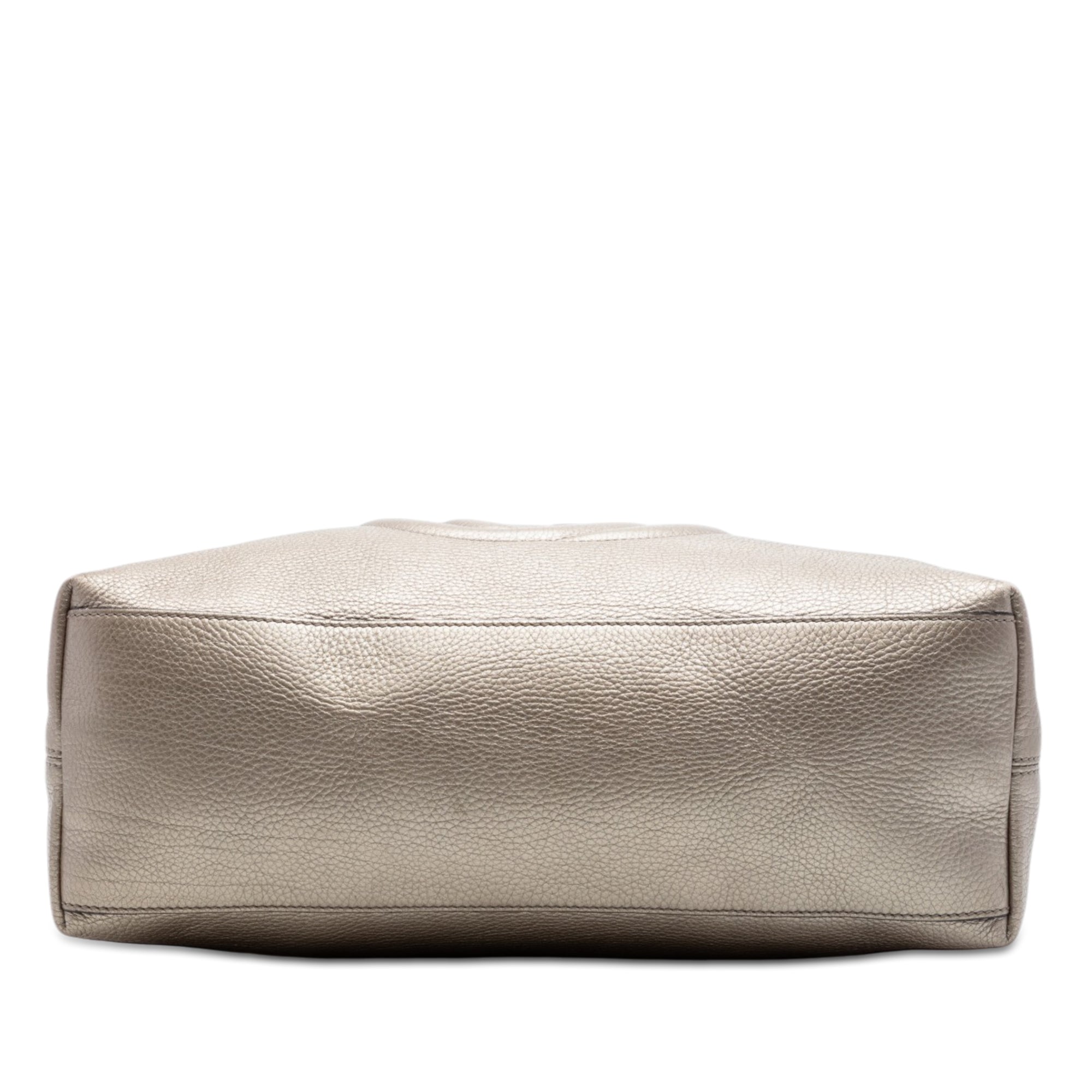 Medium Metallic Calfskin Soho Chain Tote - Image 3