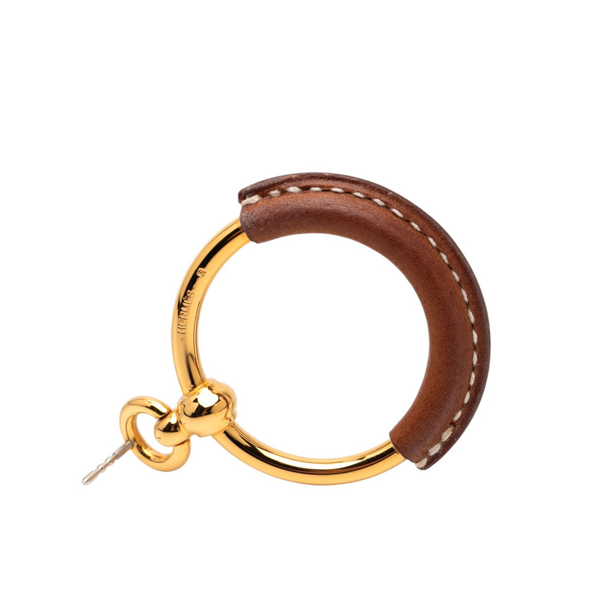 Gold Plated Barenia Loop Earrings - Image 5