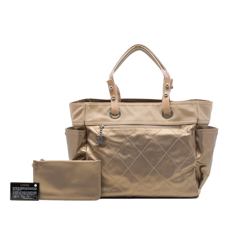 Large Quilted Coated Canvas Paris Biarritz Tote - Image 7