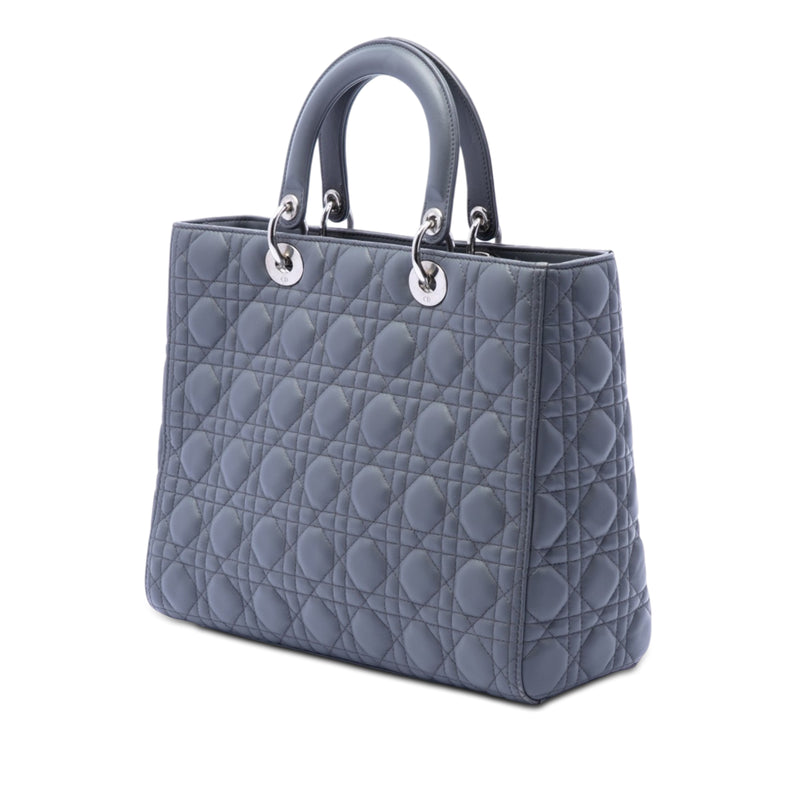 Large Lambskin Cannage Lady Dior - Image 2