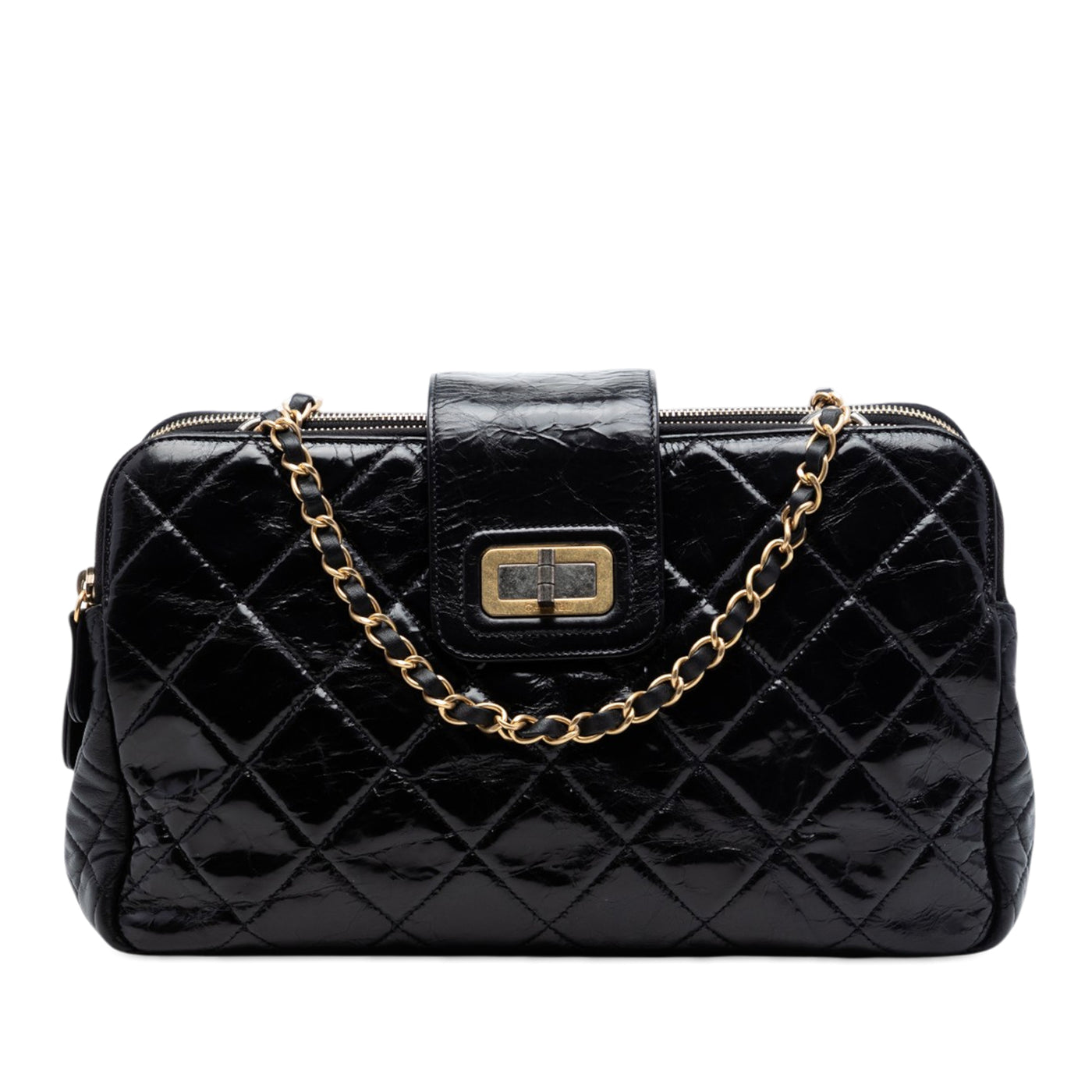 Quilted Glazed Calfskin Reissue Mademoiselle Accordion Tote - Image 1