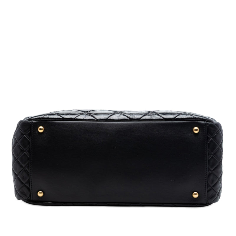 Quilted Glazed Calfskin Reissue Mademoiselle Accordion Tote - Image 3