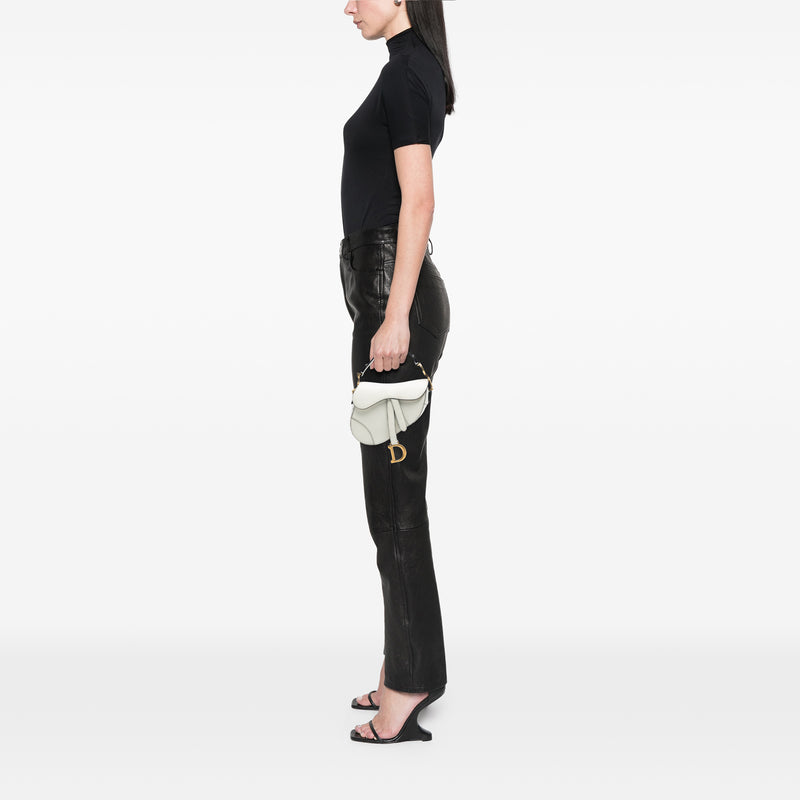 Mini Grained Calfskin Saddle Bag - Image 7