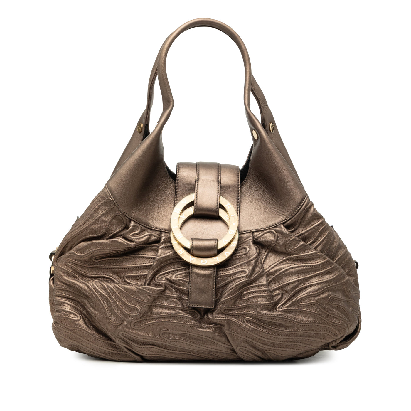 Metallic Leather Chandra Handbag - Image 1