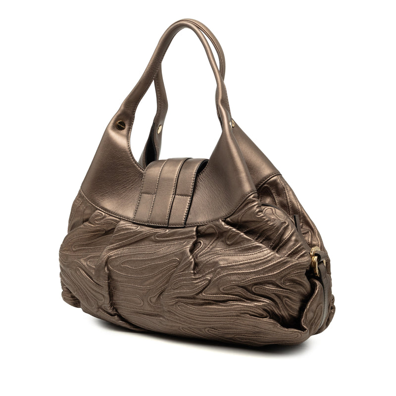 Metallic Leather Chandra Handbag - Image 2