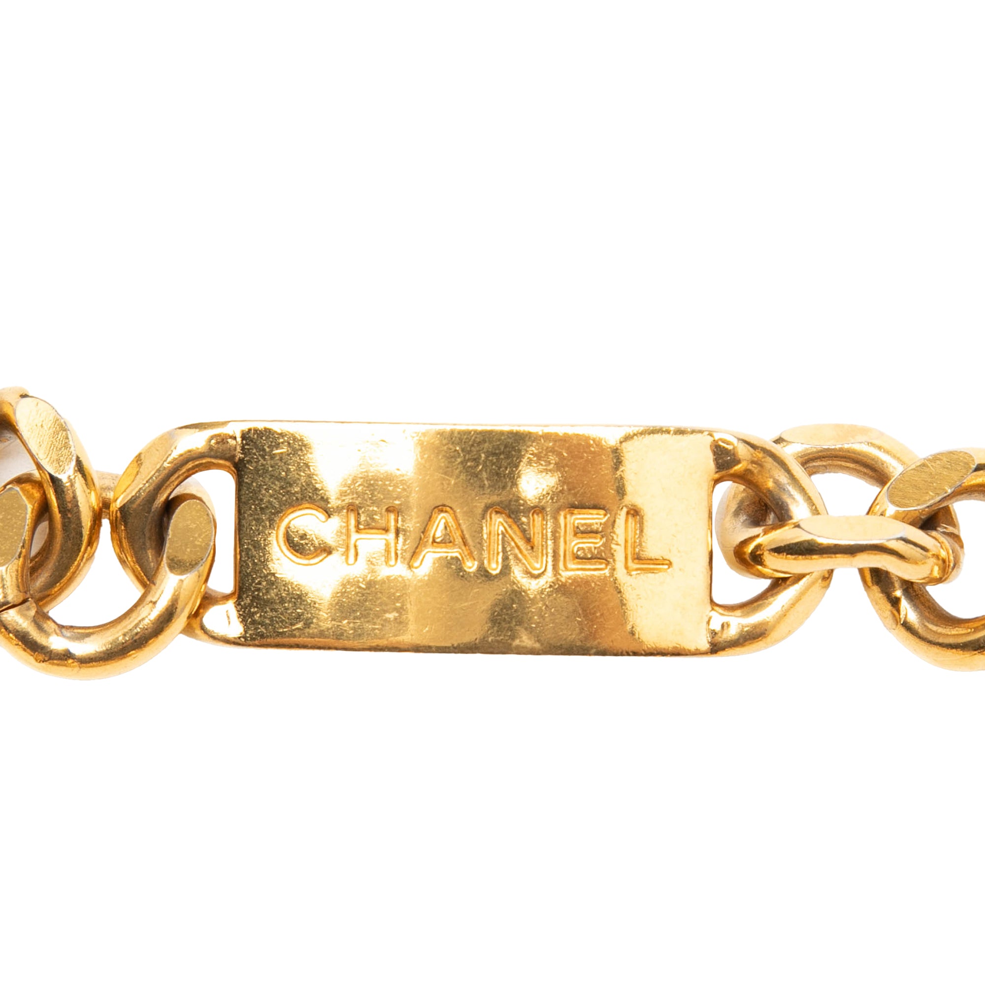 Gold Plated Logo Plate Chain Belt - Image 2