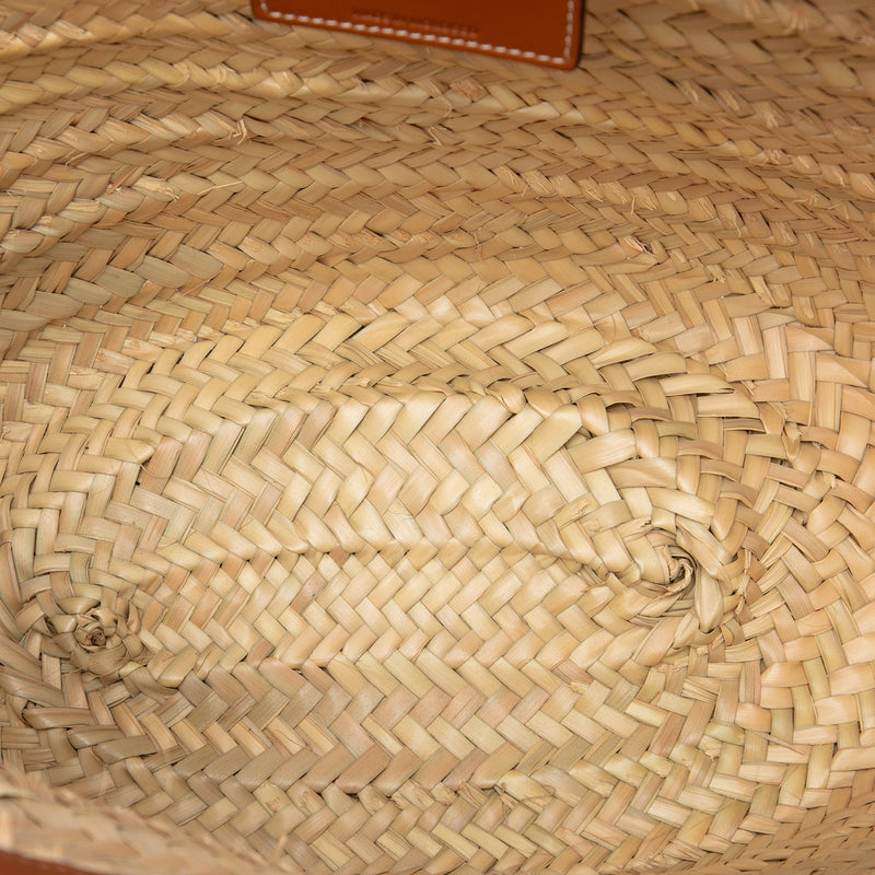 Large Raffia Classic Studded Panier Tote - Image 4