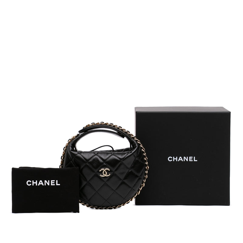 Mini Quilted Lambskin Chain Around Pouch - Image 7