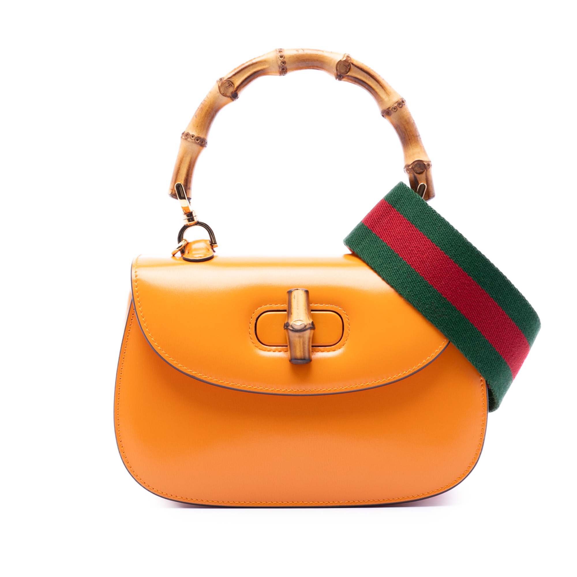 Small Calfskin Web Bamboo 1947 Top Handle Bag - Image 1