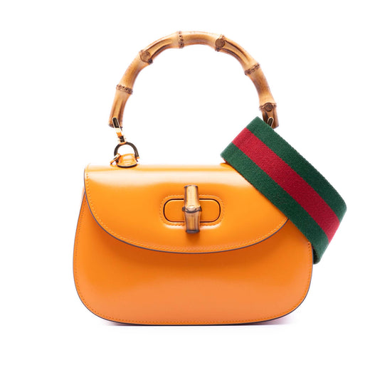 Small Calfskin Web Bamboo 1947 Top Handle Bag - Image 1