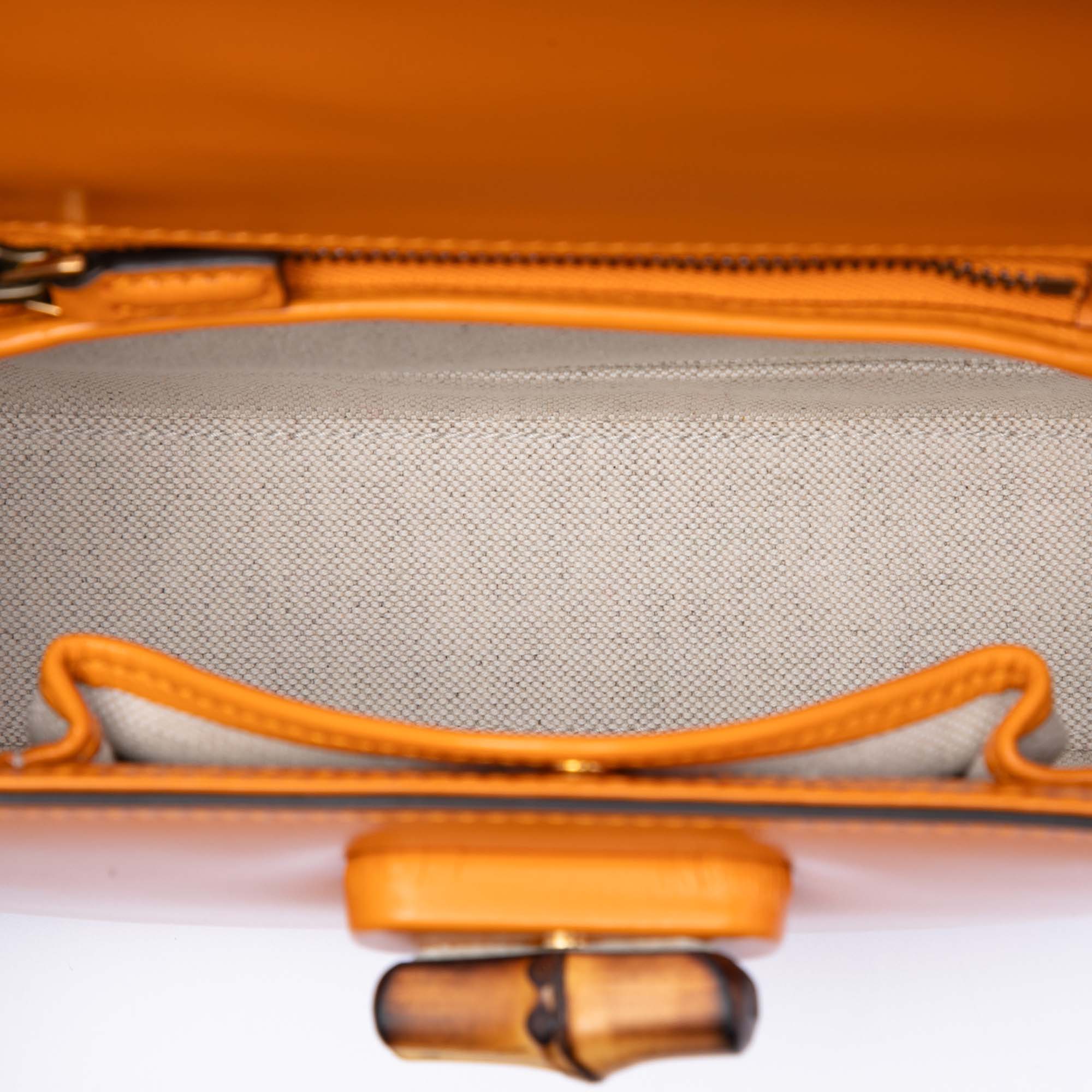 Small Calfskin Web Bamboo 1947 Top Handle Bag - Image 4