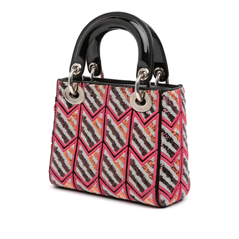 Mini Patent Sequined Lady Dior - Image 2