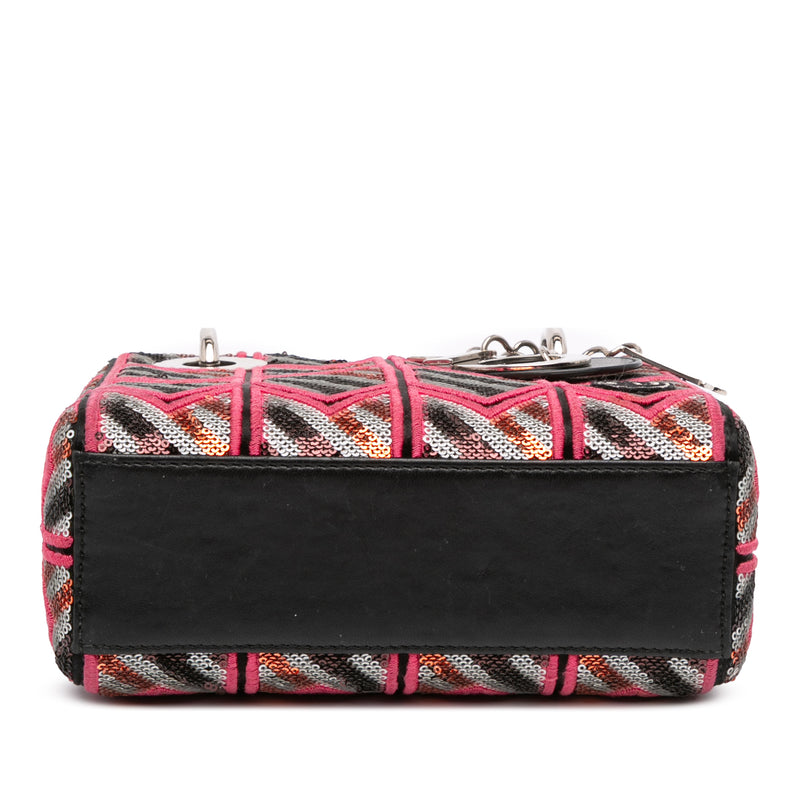 Mini Patent Sequined Lady Dior - Image 3
