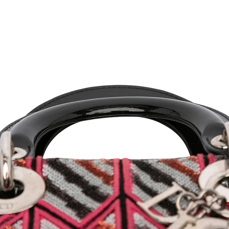 Mini Patent Sequined Lady Dior - Image 9