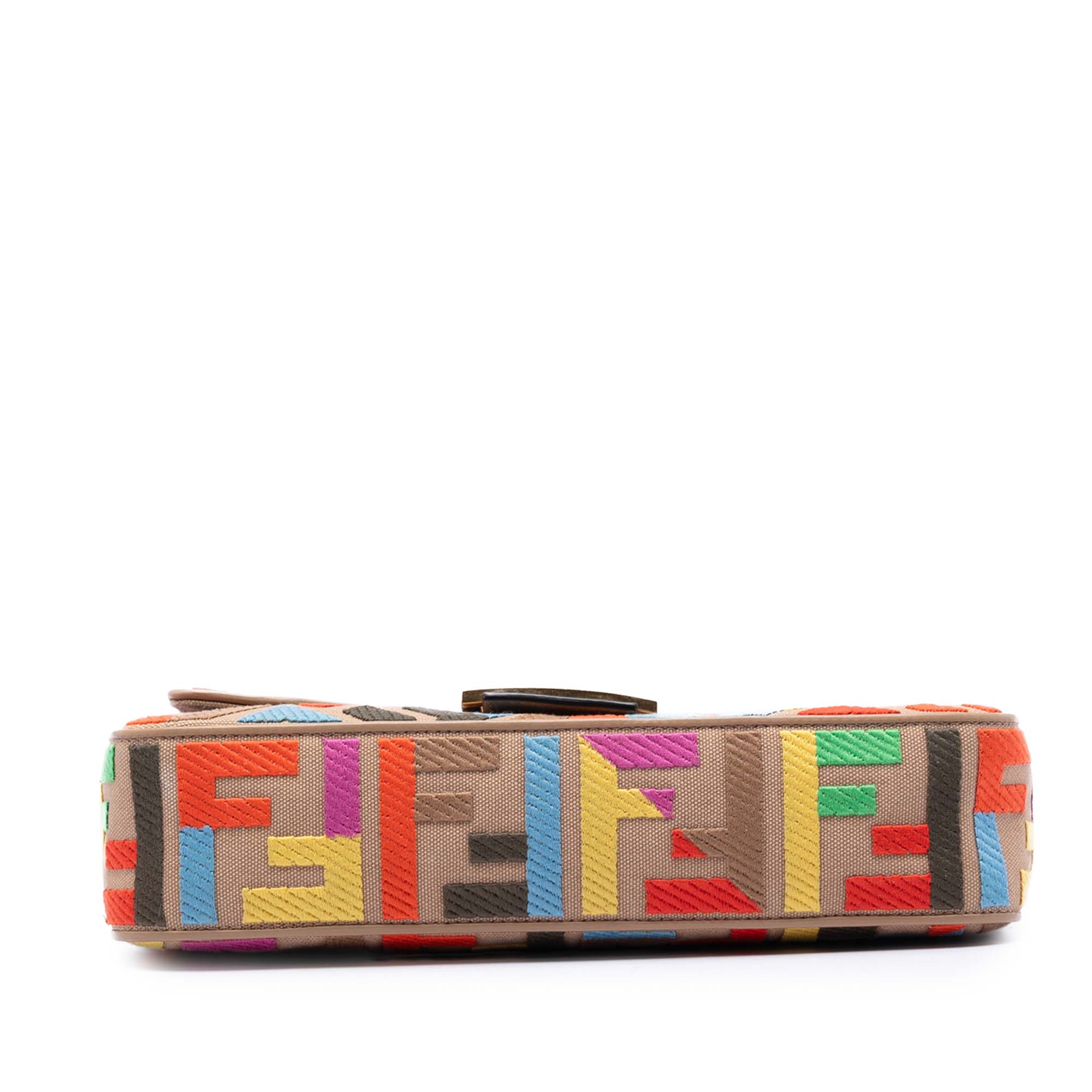 Zucca Embroidered Canvas Baguette Satchel - Image 3