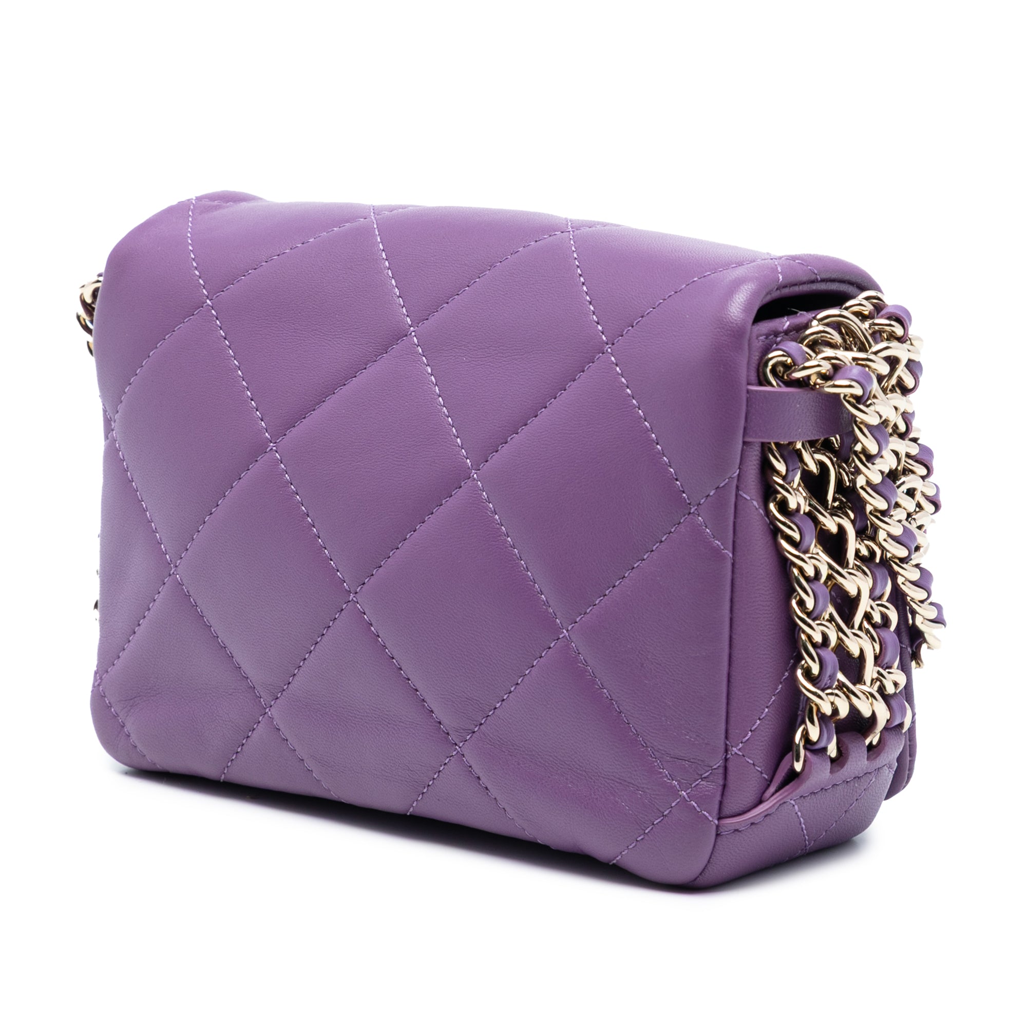 Mini Lambskin Triple Chain Full Flap - Image 2