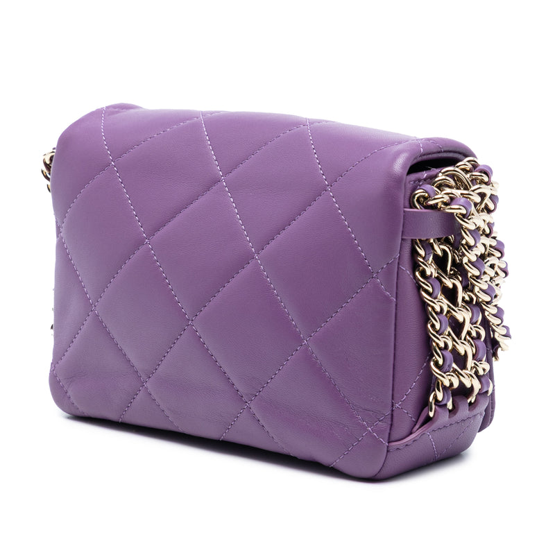 Mini Lambskin Triple Chain Full Flap - Image 2