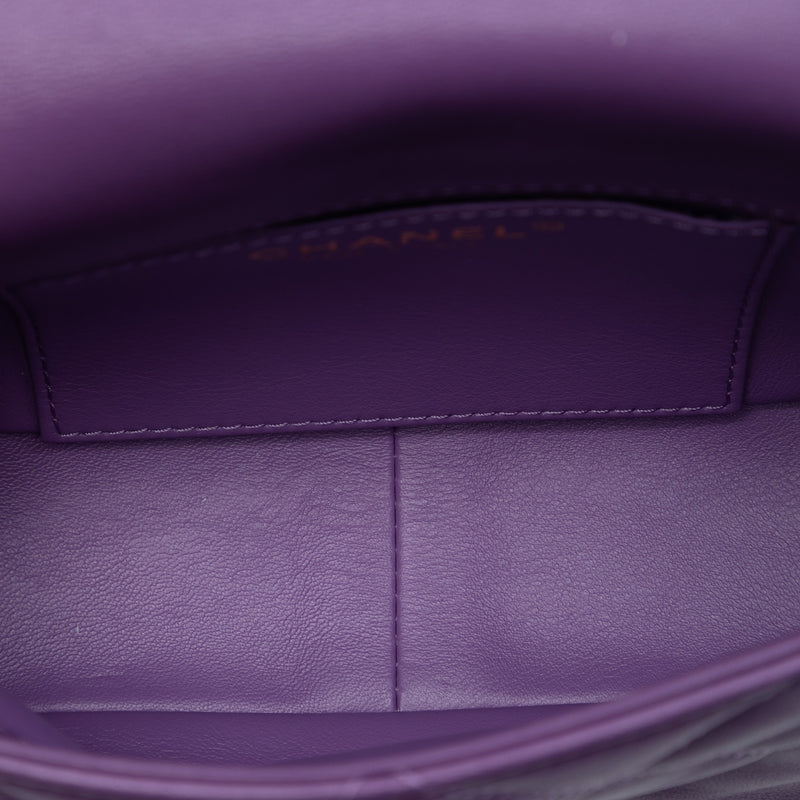 Mini Lambskin Triple Chain Full Flap - Image 4