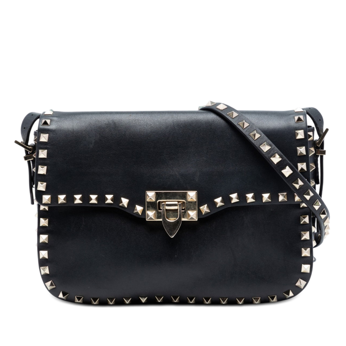Small Leather Rockstud Flap Crossbody - Image 1