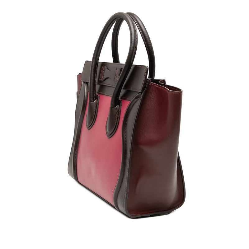 Micro Tricolor Leather Luggage Tote - Image 2