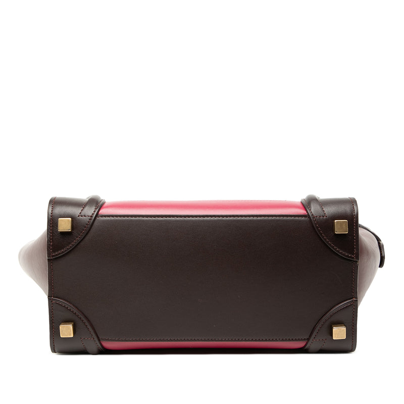 Micro Tricolor Leather Luggage Tote - Image 3