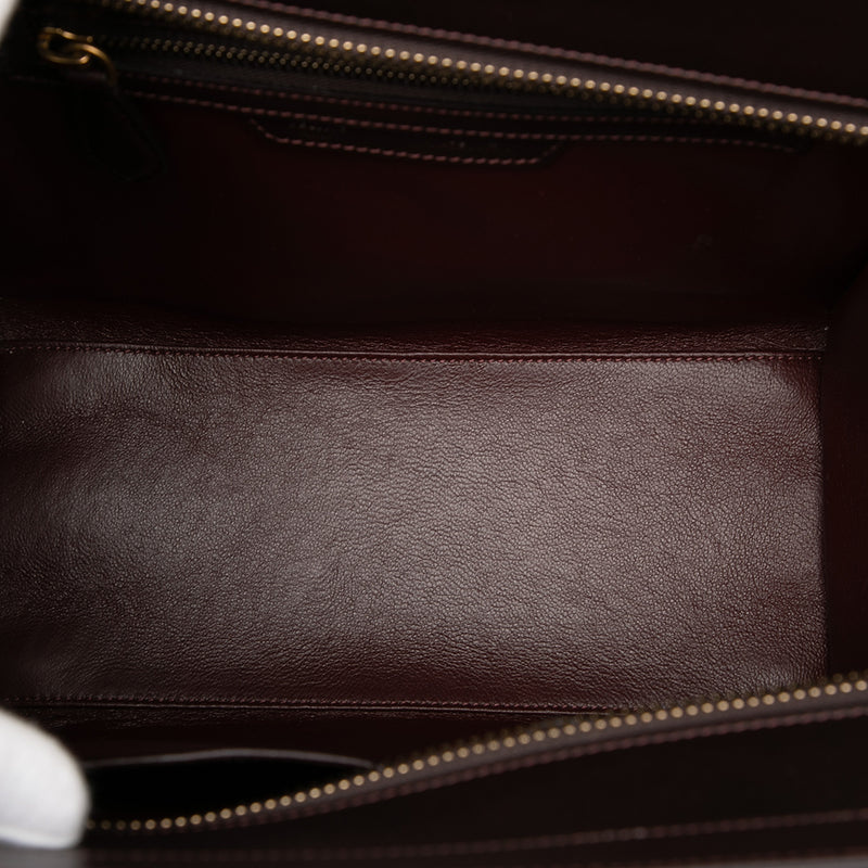 Micro Tricolor Leather Luggage Tote - Image 4