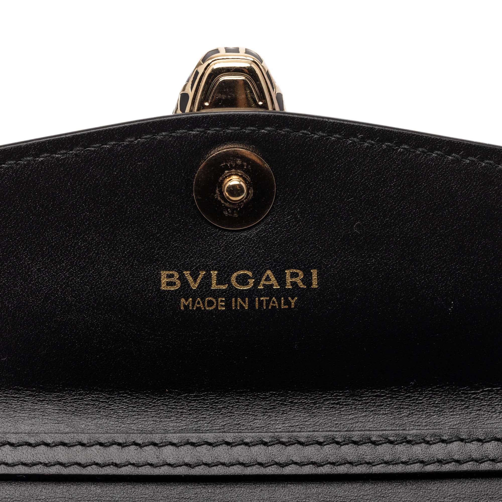 Mini Calfskin Geometric and Stars Patch Serpenti Forever Clutch with Chain - Image 4