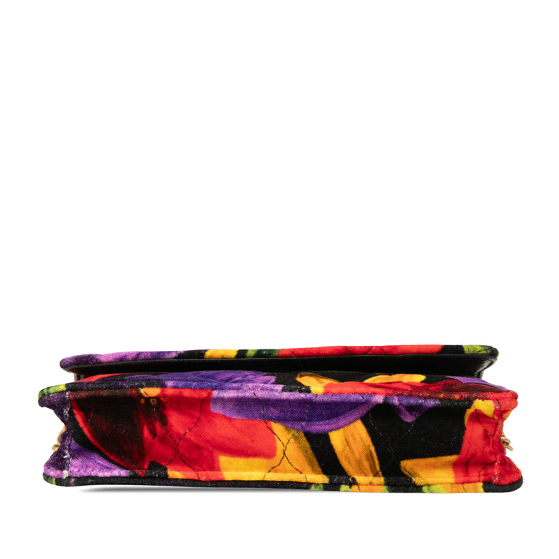 Velvet BB Floral Print Wallet On Chain - Image 3