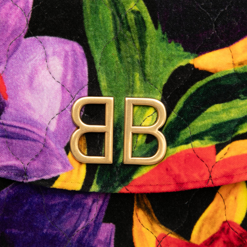 Velvet BB Floral Print Wallet On Chain - Image 5