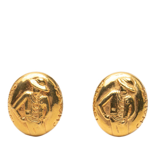 Gold Plated Mademoiselle Clip On Earrings - Image 1
