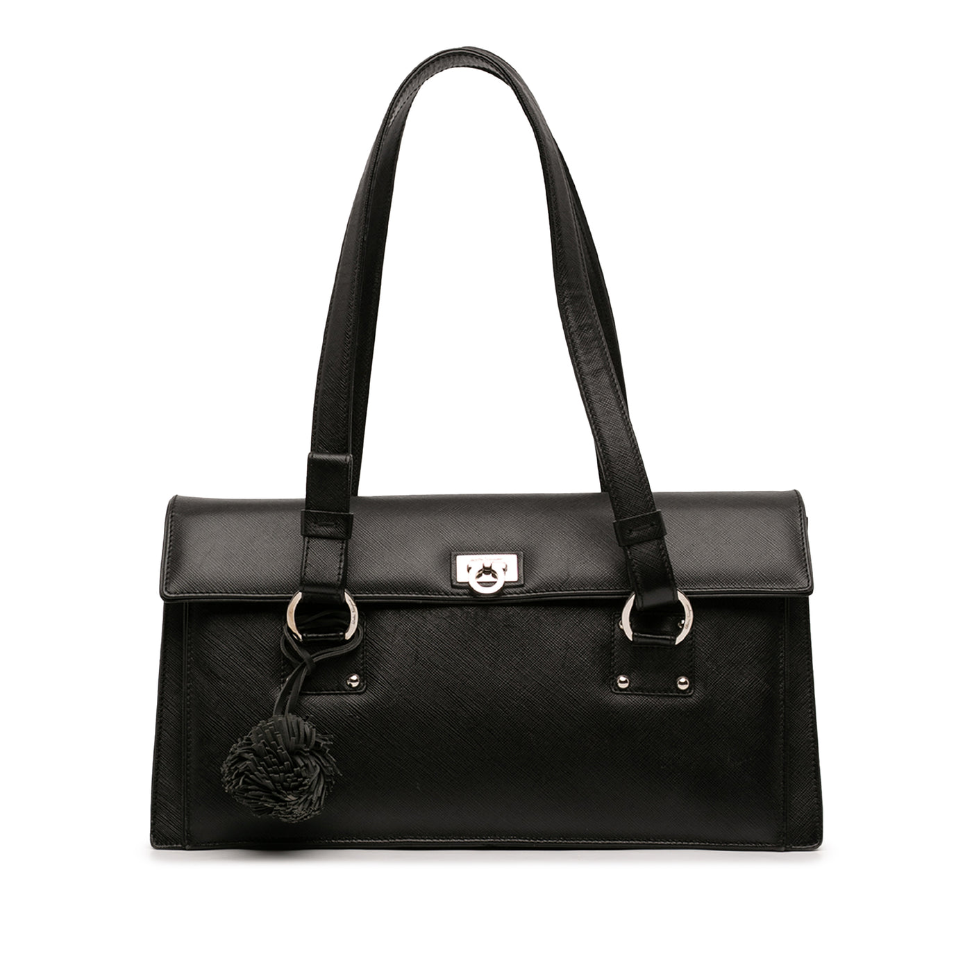 Leather Gancini Shoulder Bag - Image 1