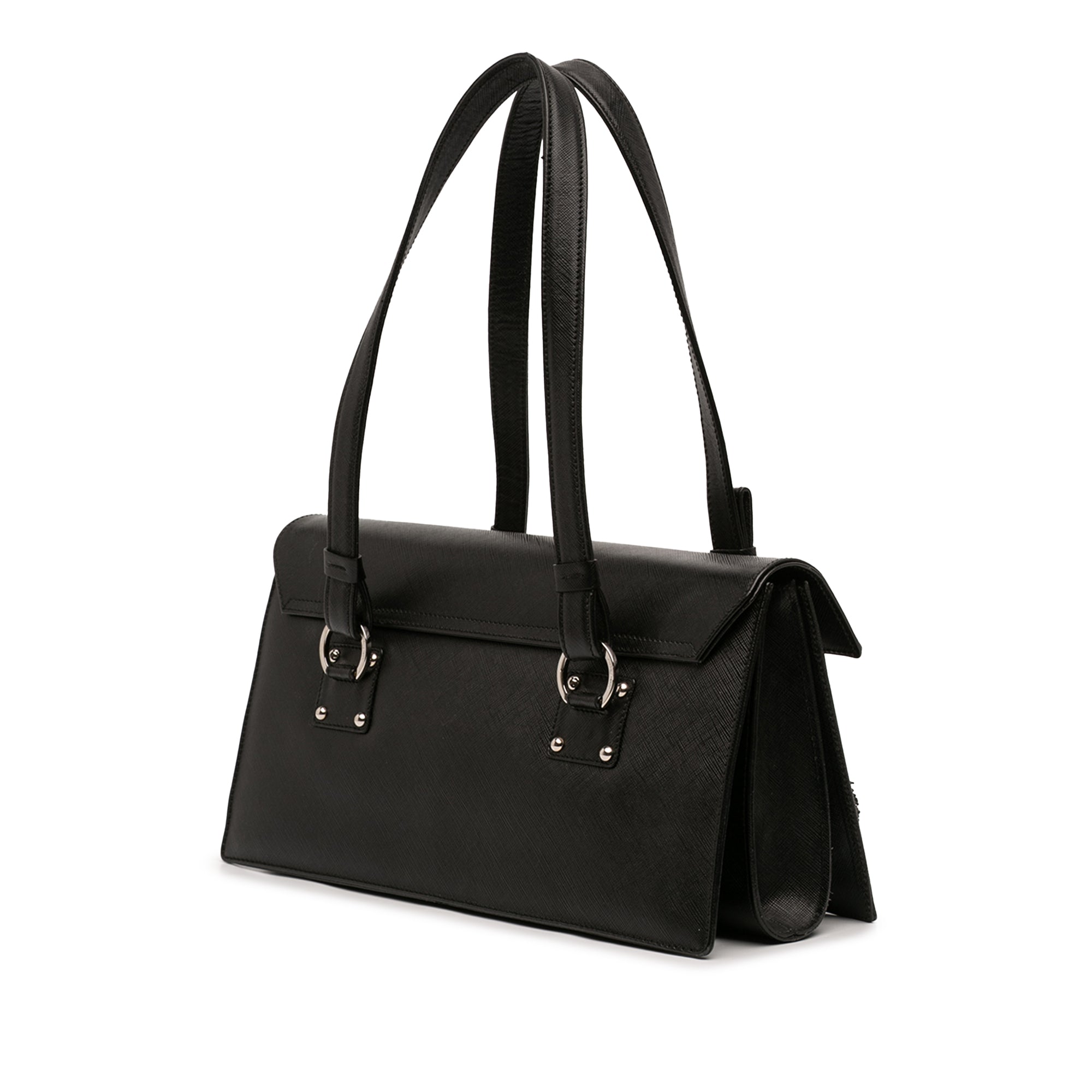 Leather Gancini Shoulder Bag - Image 2