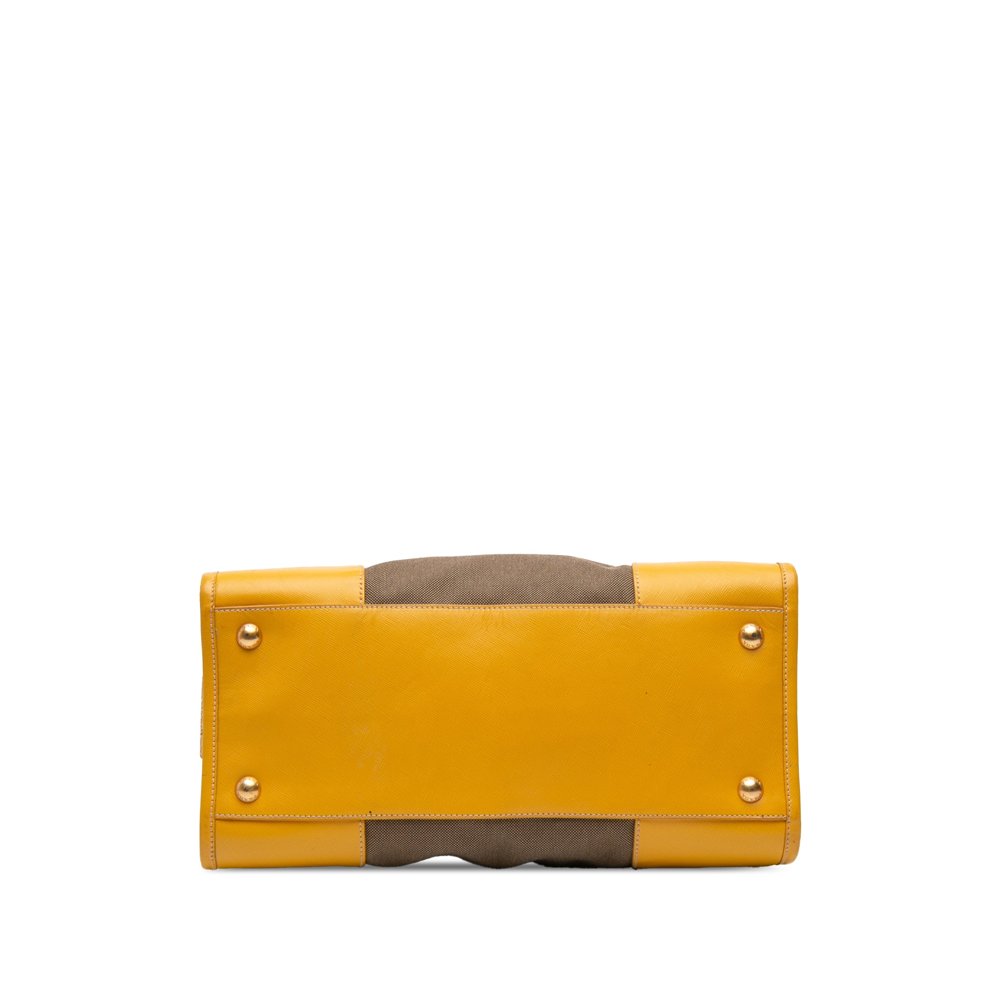 Saffiano Trimmed Canvas Canapa Logo Satchel - Image 3