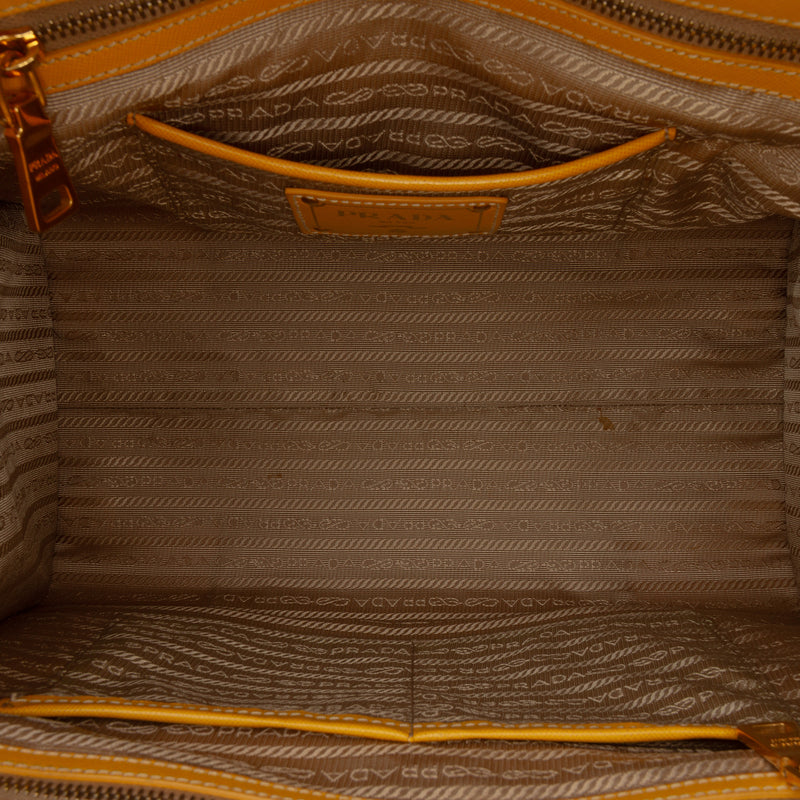 Saffiano Trimmed Canvas Canapa Logo Satchel - Image 4