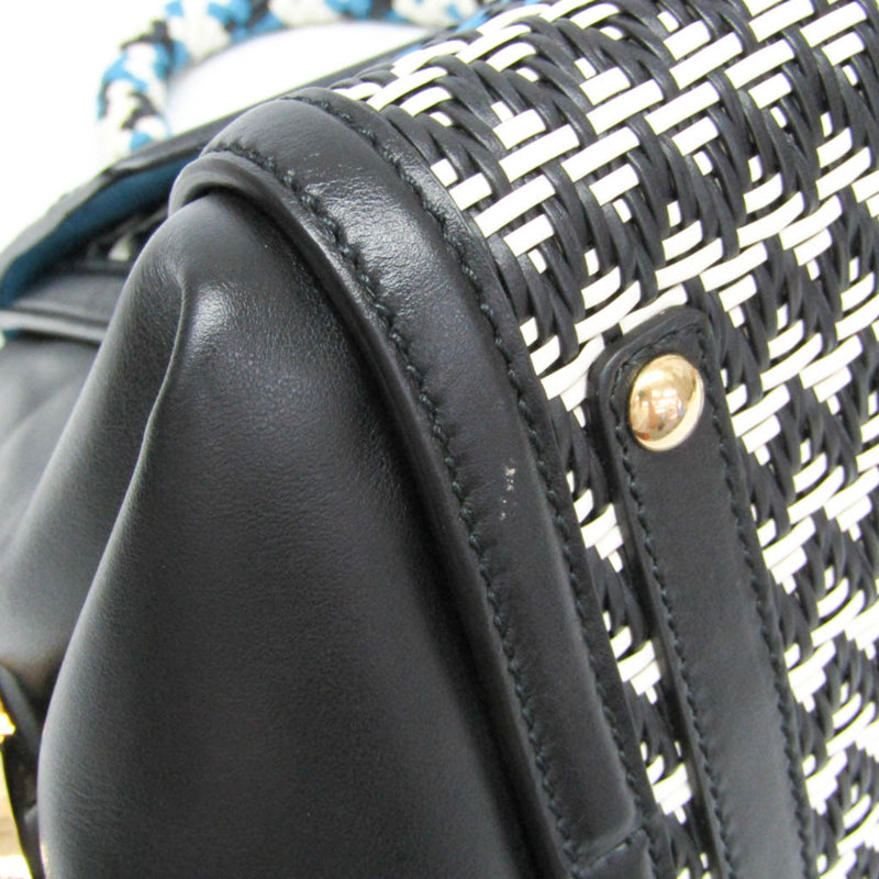 Salvatore Ferragamo Sofia Satchel Multicolor Woven Leather Multicolour