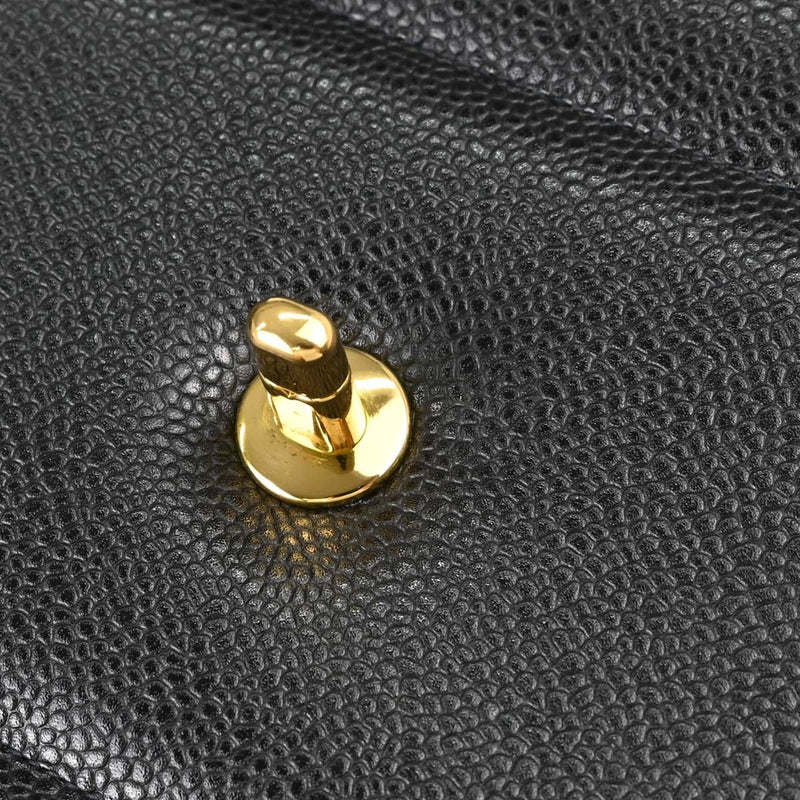Chanel Vintage Top Handle Vertical Quilt Caviar Black Leather Bag