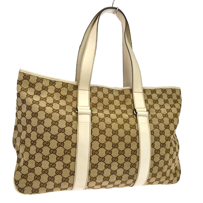 Gucci Belted Gg Canvas With Perforated Leather Beige Bag