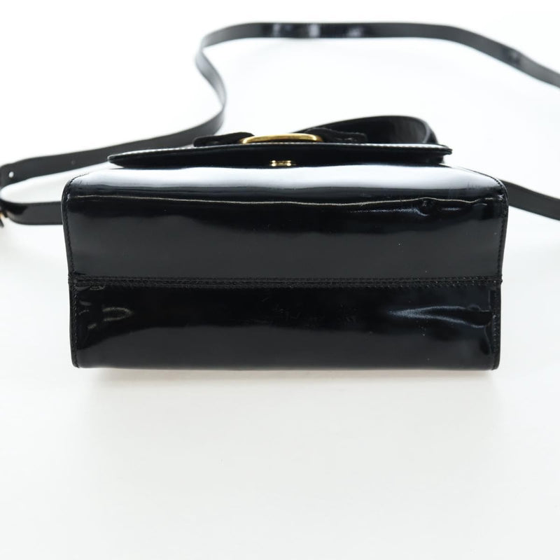 Salvatore Ferragamo Vala Patent Leather Black Patent_leather Bag