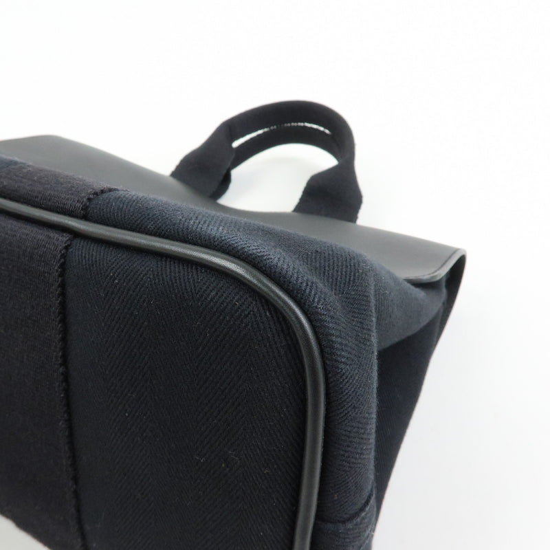Hermes Valparaiso Toile And Leather Black Canvas Bag