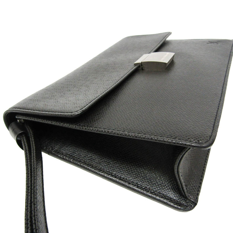 Louis Vuitton Selenga Pochette Taiga Leather Black Bag