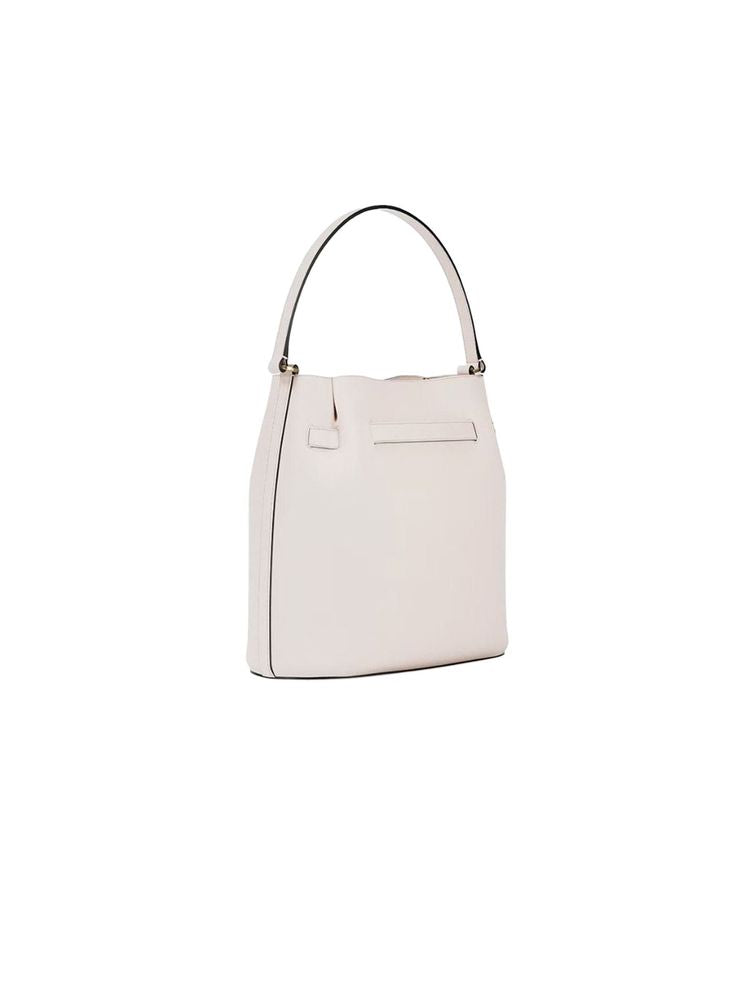Michael Kors Carson Bucket Bag — Beige Leather