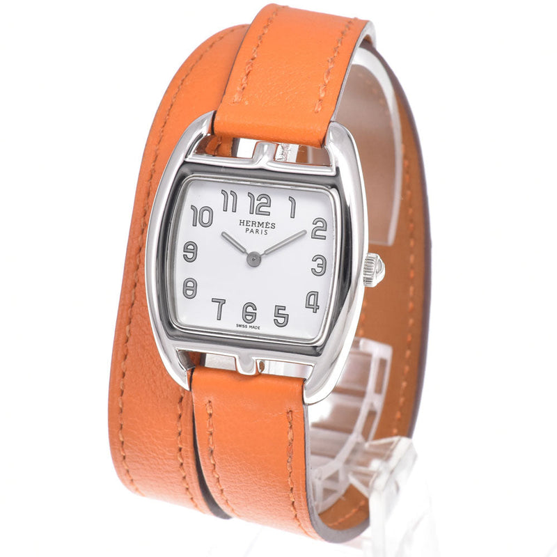 Hermes Cape Cod Double Tour Quartz Stainless Steel And Leather Watches