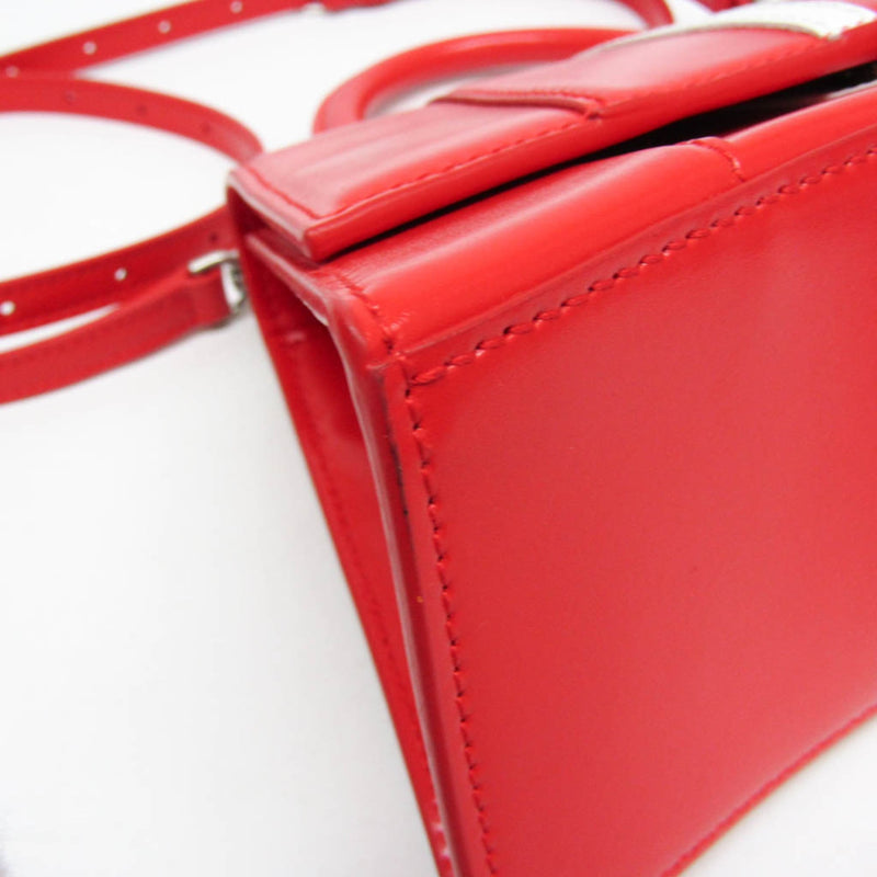 Balenciaga X Adidas Hourglass Top Handle Leather Red Bag
